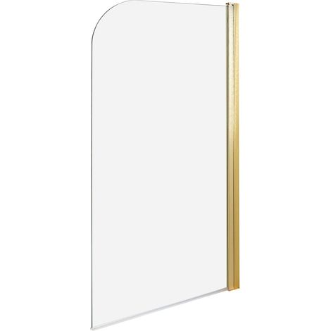 Shower Bath Screen LAPAN 1400 x 800 mm Gold