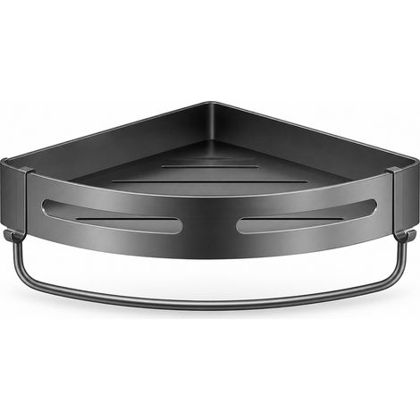 30 cm Aluminium Wall-Mounted Corner Shower Shelf (1/5)
