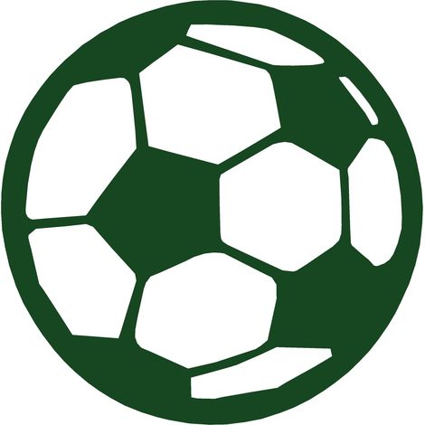 Ciondolo traforato a forma di pallone da calcio verde.