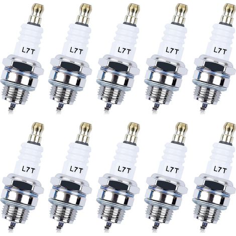 LinDuxe Zündkerze L7T für NGK BPMR7A – 10er-Pack Zündkerzen für Champion CJ8 RCJ6Y RCJ7Y Plus Adofol Zündkerzen für Stihl 017 018 MS170 MS180 MS290 MS310 MS390 029 039 2-Takt-Motor-Kettensäge (1/4)