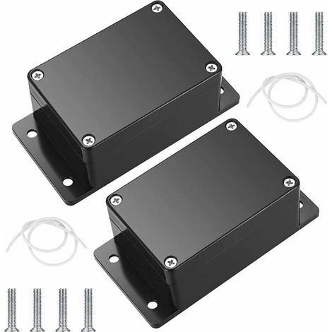 Boîte de dérivation étanche IP65 – 2 pièces 100 x 68 x 50 mm – ABS noir pour installations intérieures et extérieures – Protection optimale câbles (1/5)