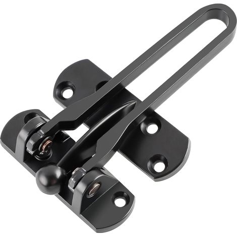 Verrou Porte Interieure Sécurité Loquet Porte D'entrée, Noir (1/5)