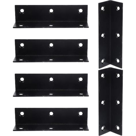 Équerres de fixation pour meubles et étagères, lot 6 en acier inoxydable 27 x 80 mm, le (1/5)
