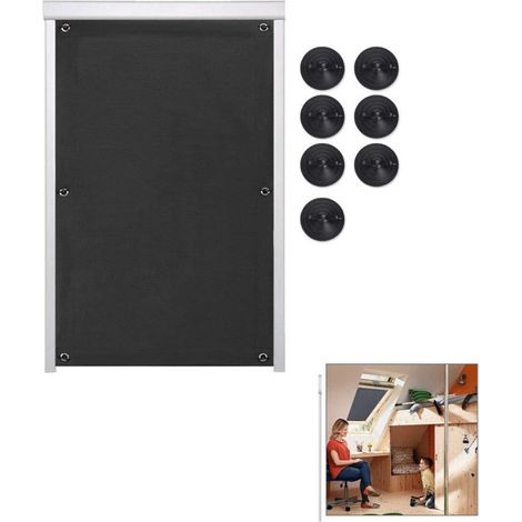 Verdunkelungsvorhang mit Saugnäpfen,Sonnenschutzgewebe,Verdunkelung mit Saugnäpfen,Verdunkelungsvorhänge,Verdunkelungsvorhänge,48 cm x 93 cm (1/4)