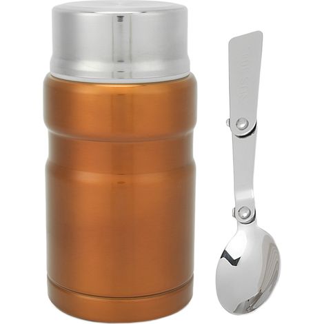 Bol en acier inoxydable isolé 26 oz 750 ml, boîte repas thermique brune pour déjeuner et snacks (1/5)