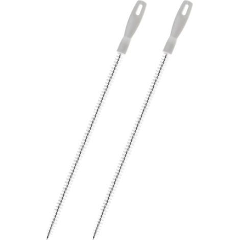 Lot de 2 brosses de nettoyage pour trop-plein d'évier, récupérateur de cheveux pour canalisations (45 cm), en polypropylène, nylon et fil de fer.