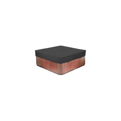 LAN Housse pour Bain à Remous Carrée de Jardin, Bache de Protection pour Piscine en Tissu Oxford 210D Étanche À La Poussière Anti-UV Plusieurs Tailles Au Choix,Noir,231x231x30cm (1/5)