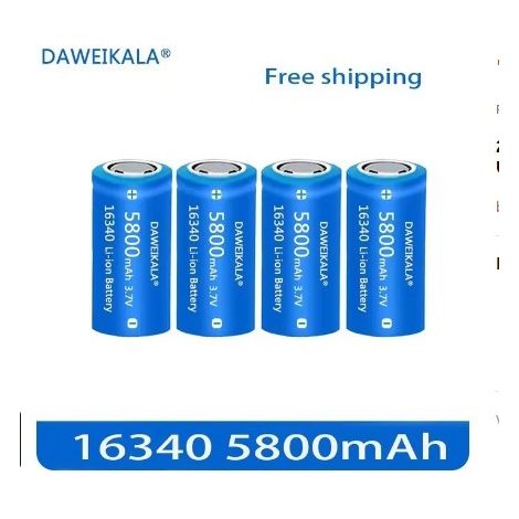 Neuer CR123A RCR 5800 ICR 3,7mAh Akku für Airo Überwachungskameras (Lithium-Ionen) aus dem Jahr 2022 (1/4)