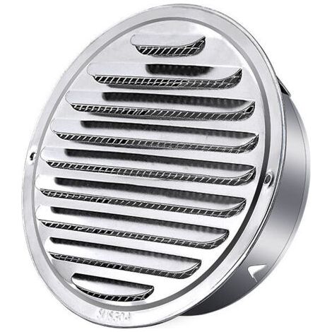 Edelstahlventilator mit verdicktem Netz, an der Wand montierte Dunstabzugshaube, Abluftventilator für Badezimmer und Küche und Lüftungsauslass (160 mm) FLITI