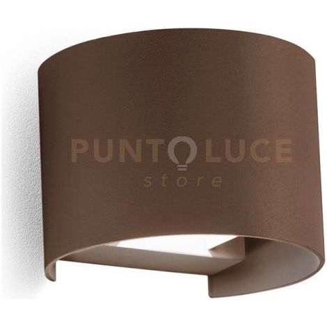 GES874C- APPLIQUE IN ALLUMINIO E VETRO COLORE RUGGINE LED 3000K 475LM 2X5W BIEMISSIONE