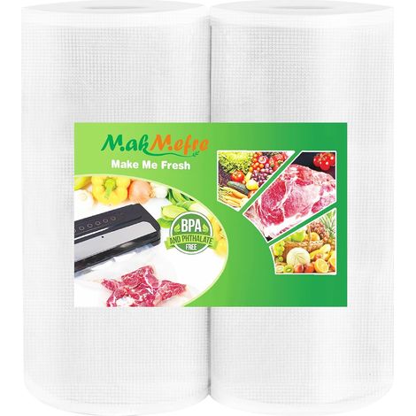 2 Rouleau 28cmx1500cm Pour Machine Sous Vide,Rouleau Sac Sous Congelation Vide Alimentaire sans BPA(3000cm au total) (1/5)