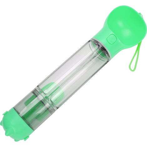 Bouteille d'eau pour chien 500 ml, gobelet, gamelle, pelle, sac poubelle, accessoires pour animaux de compagnie, vert (1/5)