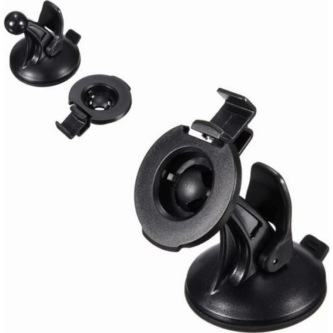 Support GPS Ventouse Pare-Brise Voiture - Rotation 360° - Compatible Garmin Nuvi - Noir