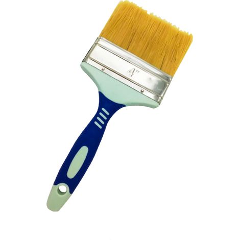 Pennello Per Pittura 4" Manico In Gomma Setole Sintetiche Verniciare Smalto 1PZ (1/5)