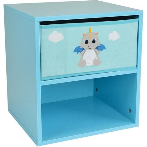 Comodino Fun House LEON THE DRAGON 36 x 33 x 30 cm Azzurro (1/2)