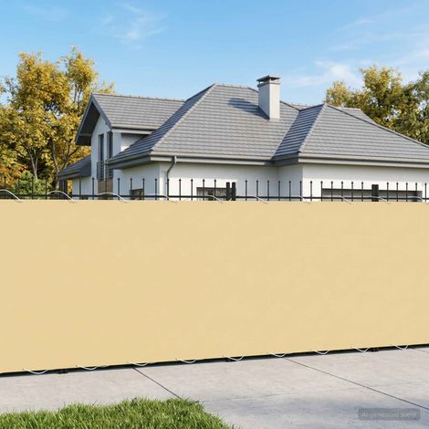 Brise-Vue pour Balcon Écran de Confidentialité Polyester Imperméable Sable 1000 x 150 cm - PANGIVO (1/5)