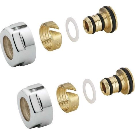 Sapho - Raccordo a compressione per Alupex, acciaio inox spazzolato CP6520 (1/3)