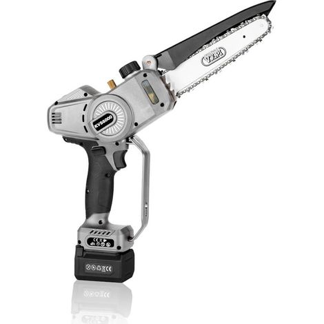 Sécateur électrique 21,6V – 4Ah avec 2 batteries – Moteur Brushless – Barre 12 cm – Ø de coupe 10 cm – Lubrification automatique – Volpi (1/2)