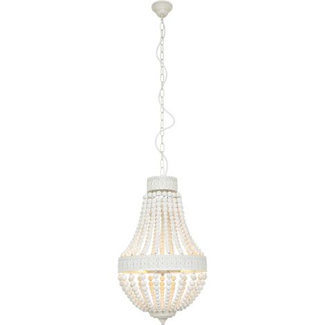 Pendelleuchte Deckenlampe Esszimmerlampe Hängeleuchte Metall Holz H 120 cm