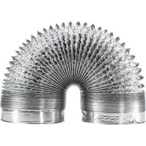Tuyau ventilation en aluminium de 150 mm pour hotte aspirante, ventilateur tubulair(5 mètres de longueur)