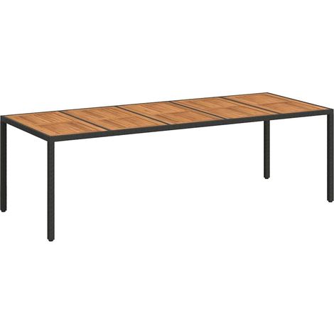 Gartentisch Schwarz Poly-Rattan vidaXL