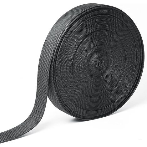 25MM Sangle en Polypropylène 30M Noir Sangle Couture pour Anse de sac Attache Cable Reutilisables Ceinture en Polypropylène Laniere sac Bandouliere Sangles à Cliquer pour sac à Dos DIY Artisanat (1/5)