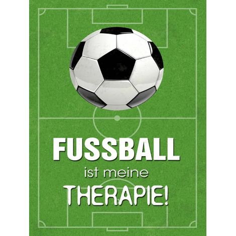 Panneau en bois 40x30 cm « Le football est ma thérapie » (1/3)
