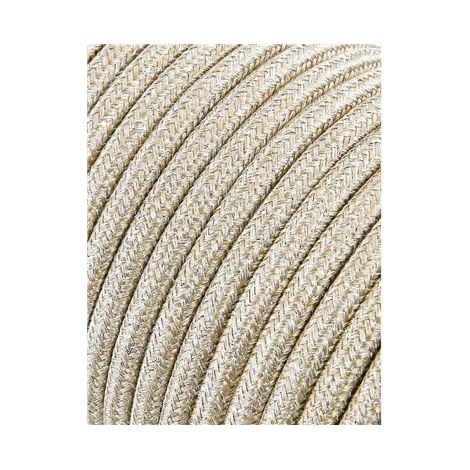 Câble Cordon Tubulaire 2x0,75mm C15 Beige 25m