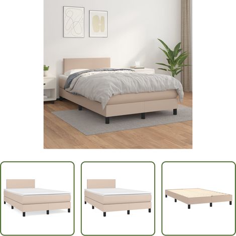 Kunstleder Matratze - Boxspringbett Matratze Cappuccino-Braun 120x200cm Kunstleder (1/5)