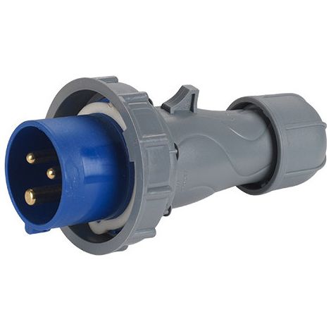 Enchufe industrial 2P+T 16 A 220 V IP44 resistente – modelo 8213