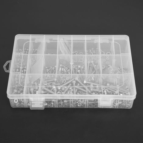 1080 vis à six pans creux en acier inoxydable 304, écrous et rondelles plates M2, M3, M4 (1/5)