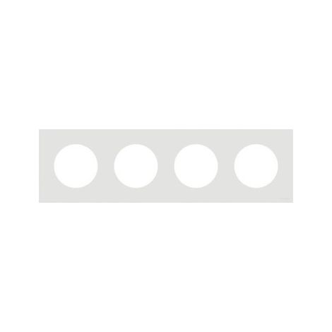 Placca di finitura 4 posti - colore Bianco gesso - SCHNEIDER - S920708 (1/3)