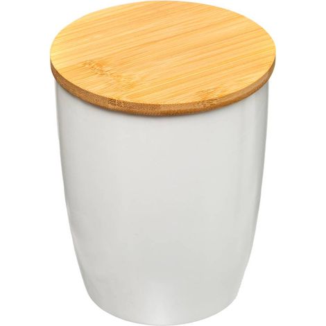 Barattolo in ceramica con tappo in bamboo Ø11,5 x H 14,7 cm (1/3)