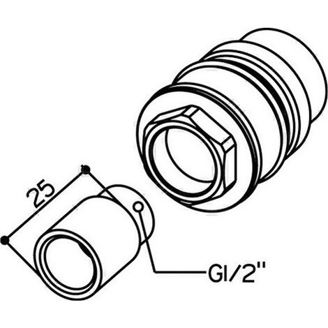 Juego de extensión EDITION 11 25 mm, para cuerpo básico 51116 000070 KEUCO