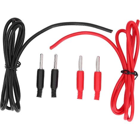 Satz Messleitungen mit Messing-PVC-Bananensteckern (Stecker auf Stecker) für Autobatterien, 4 mm