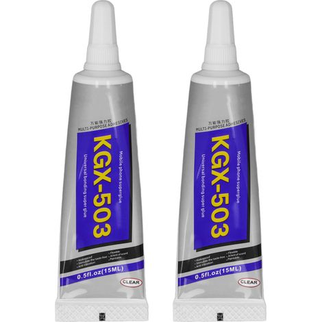2 PCS 15 ml Colle Super Forte à Séchage Rapide, Mastic Silicone d'Étanchéité Blanche pour Réparation Électronique (1/5)