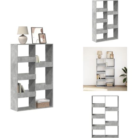 Bibliothèque gris béton 100x33x155,5 cm bois d'ingénierie - Bibliothèque - Bibliothèques - Étagère À Livres - Armoire De Rangement (1/5)