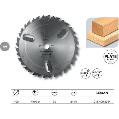 Leman - Lame Carbure 400x30x24z Plates+Ar +4r /Bois