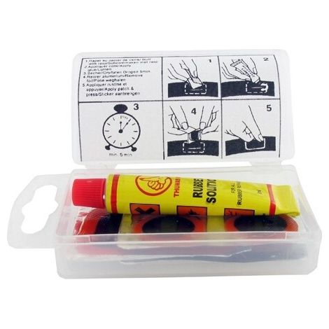 Kit riparazione camera aria SHAK 4 per diametro 20 mm et 1 45x25 mm + colla et disco