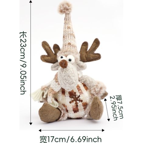 Weihnachtsdekorationen, Schneemannfiguren, Puppen, Strickpuppen, Weihnachtsmannmützen, Fensterdekorationen, Weihnachtsbäume