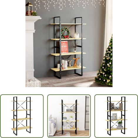 vidaXL Rangement intérieur - Bibliothèque à 4 niveaux 80x30x140 cm bois de pin massif (1/5)
