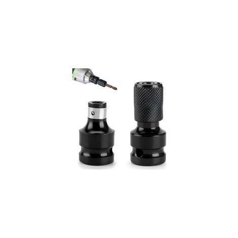 Adaptateur Douille Choc Acier 1/2 vers 1/4, Embout Réducteur pour Clé à Chocs et Visseuse, Accessoire Précision Robuste (1/4)