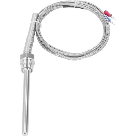 Thermoelement Typ K 0–400 °C 3/8 NPT 8x100 mm Edelstahl-Temperaturfühler 2 m / 6,56 ft (1/5)