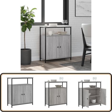 Buffet sonoma gris 70x30x80 cm bois d'ingénierie - Buffet - Commode - Meuble De Rangement - Mobilier - Design Moderne
