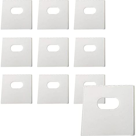 Patchs courts blancs, patchs de réparation adhésifs transparents en PVC pour stores verticaux, lamelles de rideaux et autres accessoires de réparation (15 pièces). (1/5)