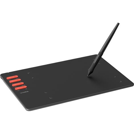 Tablette graphique 19,3 x 14,2 cm pour dessin numérique, 16384 niveaux de pression, 8 touches raccourcies et stylet sans batterie, compatible Windows Android OTG pour art, croquis, enseignement, peint (1/3)