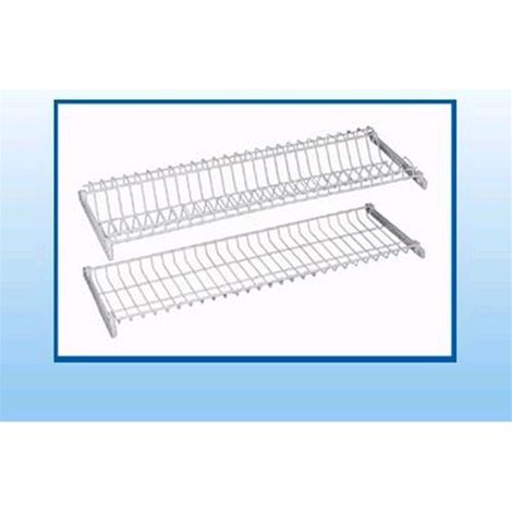 Scolapiatti Plastificato Ad Incasso Due Moduli In Filo 86cm 4pz