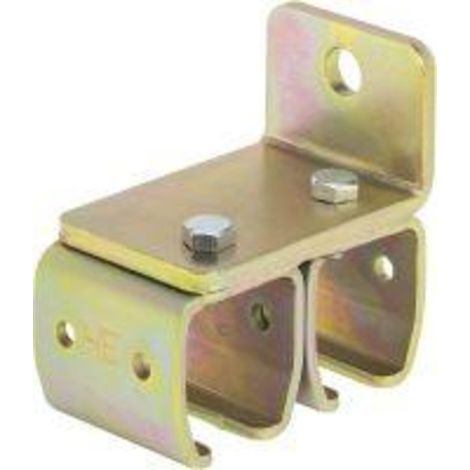 HELM 301D Double manchon avec prise murale Galva (1/4)