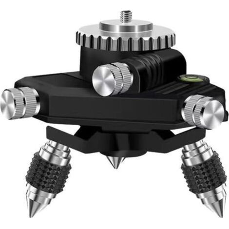 Adaptateur métallique rotatif à 360° pour niveau laser – Support pour trépied avec base réglable