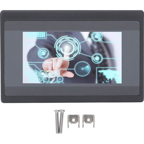 4,3 pouces PLC HMI tout en un DC24V 600 MHz ARM9 avec 8 Mo de mémoire DDR2 CPU 2 canaux PT100 mesure de la température écran tactile machine intégrée